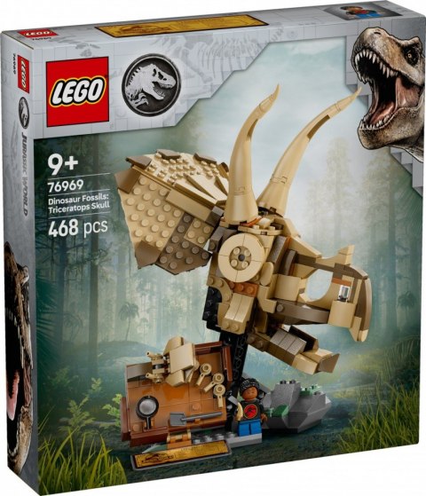 Klocki jurassic world 76969 szkielety dinozaurów: czaszka triceratopsa