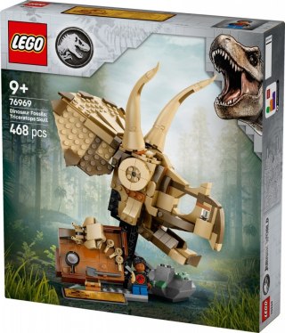 Klocki jurassic world 76969 szkielety dinozaurów: czaszka triceratopsa