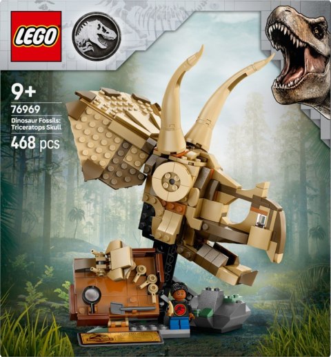 Klocki jurassic world 76969 szkielety dinozaurów: czaszka triceratopsa