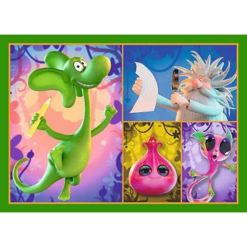 Puzzle 4w1 Świat smoka diplodoka