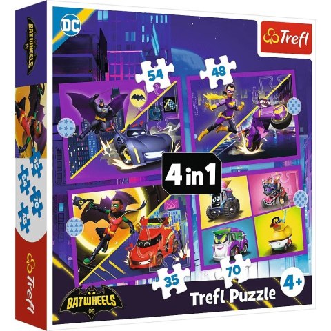 Puzzle 4w1 batwheels, poznaj batwheels