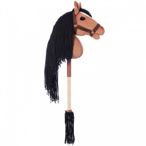 Koń na kiju hobby horse hoppihorse a3 bay - ciemny brąz, maść gniada