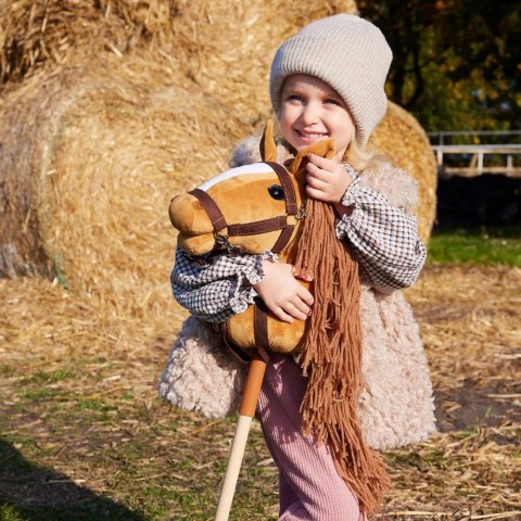 Koń na kiju hobby horse hoppihorse a3 chestnut - brąz, maść kasztanowata