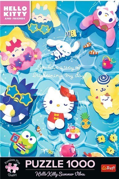 Puzzle 1000 elementów hello kitty letni relaks