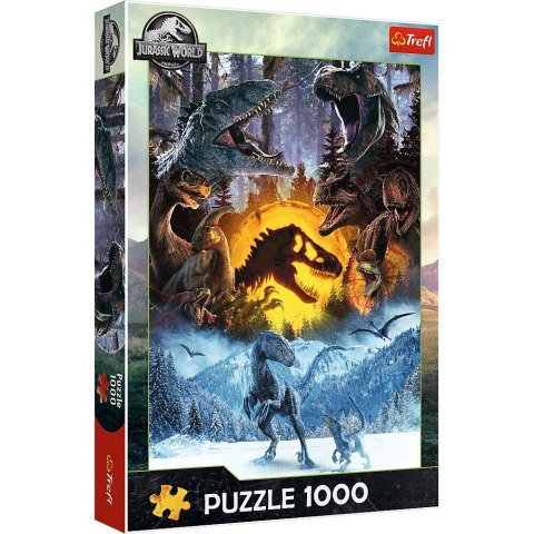 Puzzle 1000 elementów w świecie parku jurajskiego dinozaury