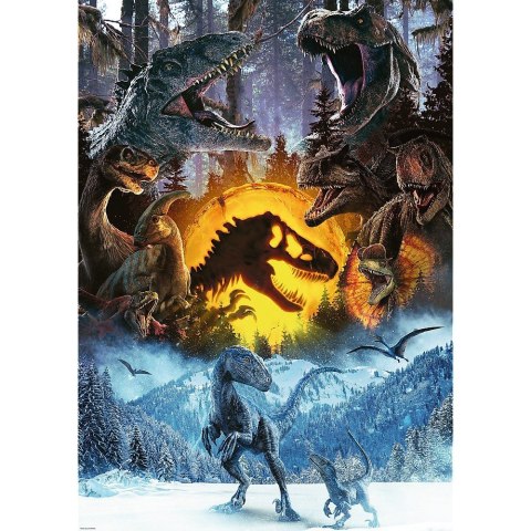Puzzle 1000 elementów w świecie parku jurajskiego dinozaury