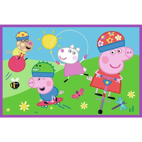 Puzzle 2x24 elementy Świnka peppa na placu zabaw