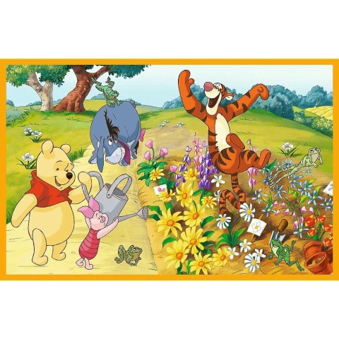 Puzzle 2x24 elementy kubuś puchatek dzień w ogrodzie