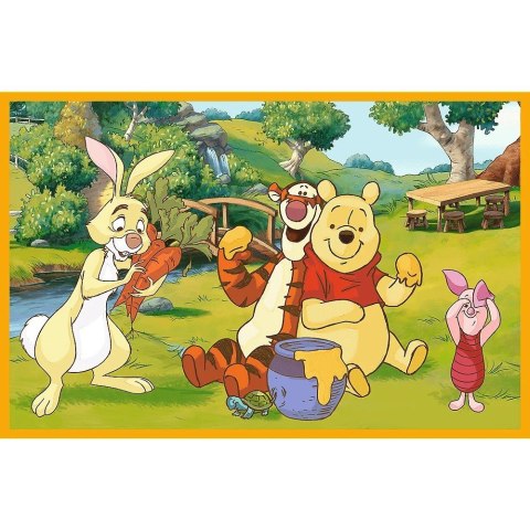 Puzzle 2x24 elementy kubuś puchatek dzień w ogrodzie