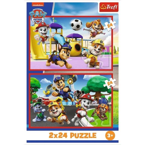 Puzzle 2x24 elementy psi patrol psi dzień zabaw paw patrol