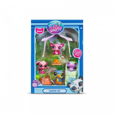 Zestaw 3 figurek littlest pet shop camping