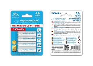 EZA104W Esperanza akumulatorki ni-mh aa 2000mah 4szt. białe