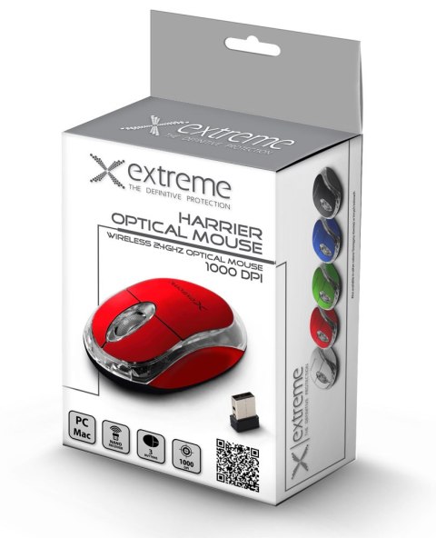 XM105R Extreme mysz bezprz. 2.4ghz 3d opt. usb harrier czerwona