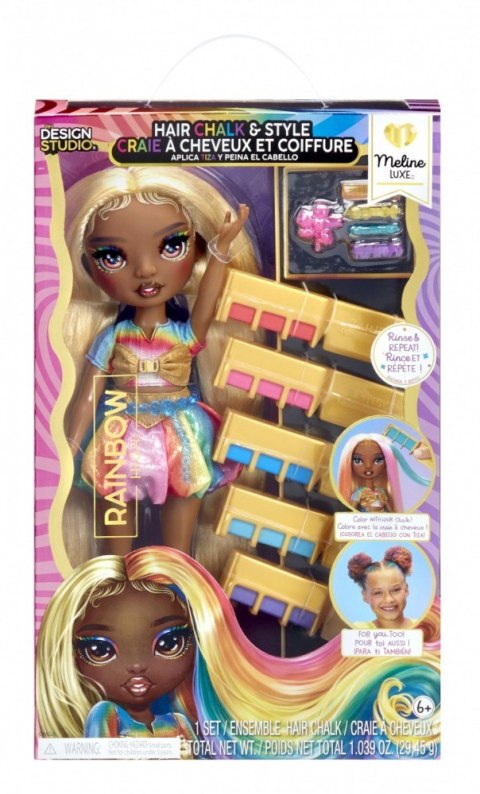 Lalka rainbow high hair chalk style meline