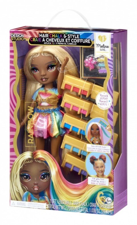 Lalka rainbow high hair chalk style meline