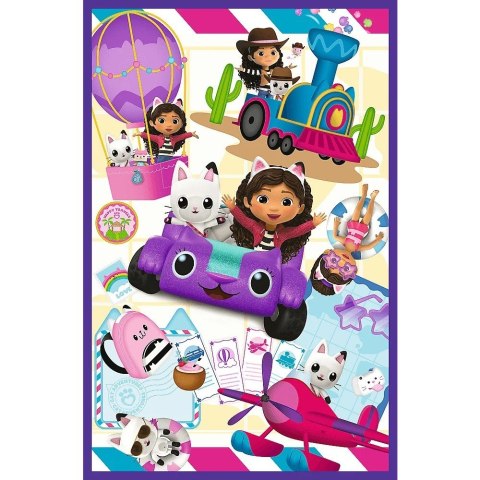 Puzzle 3x80 elementów kolorowe dni gabi gabby dollhouse