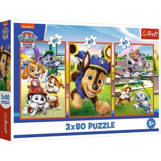Puzzle 3x80 elementów psia zgraja psi patrol paw patrol