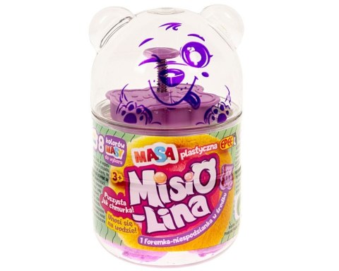 Masa plastyczna misiolina 60g 1 foremka różowa