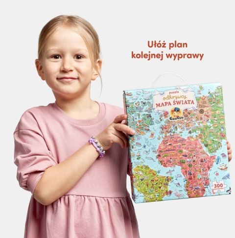 Puzzle odkrywcy - mapa świata 300 elementów
