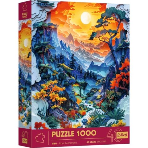 Puzzle 1000 elementów 40-lecie paper art dolina