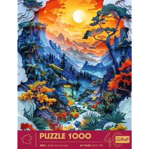 Puzzle 1000 elementów 40-lecie paper art dolina
