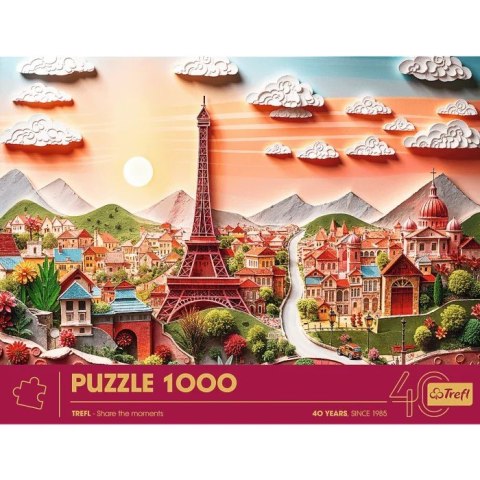 Puzzle 1000 elementów 40-lecie paper art paryż