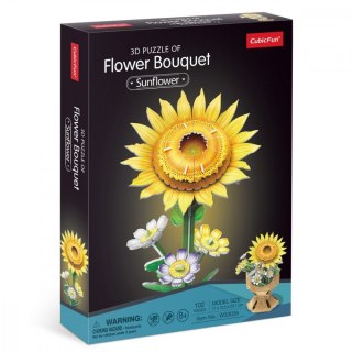Puzzle 3d bukiet kwiatów - słoneczniki