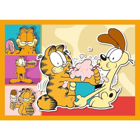 Puzzle 4w1 garfield kocha lazanie