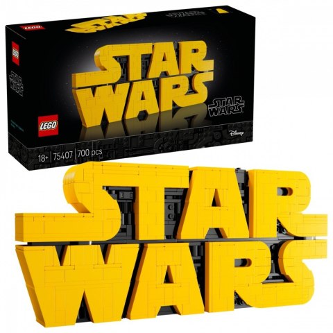 Klocki star wars 75407 logo star wars zbudowane z klocków
