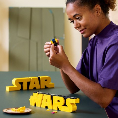 Klocki star wars 75407 logo star wars zbudowane z klocków