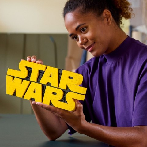 Klocki star wars 75407 logo star wars zbudowane z klocków