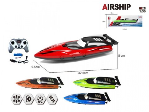 Motorówka 2,4 g, r/c ładowarka usb, świecąca