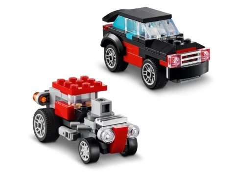 Klocki creator 31146 ciężarówka z platformą i helikopterem