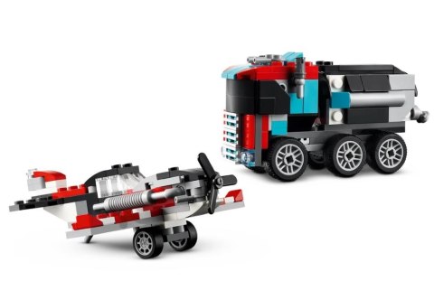 Klocki creator 31146 ciężarówka z platformą i helikopterem