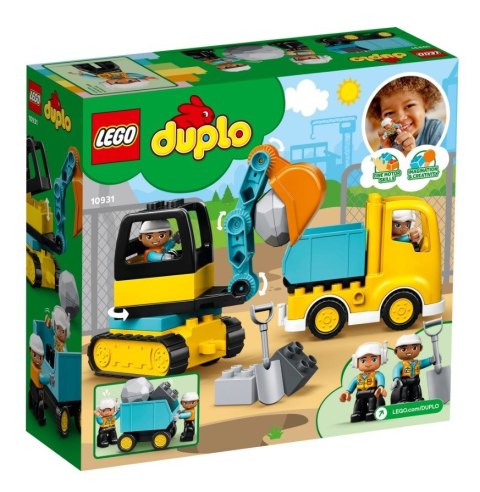 Klocki duplo 10931 ciężarówka i koparka gąsienicowa