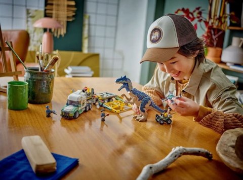Klocki jurassic world 76966 dinomisje: ciężarówka do transportu allozaura