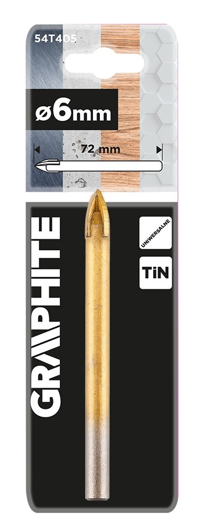 Wiertło uniwersalne TiN, 6 mm