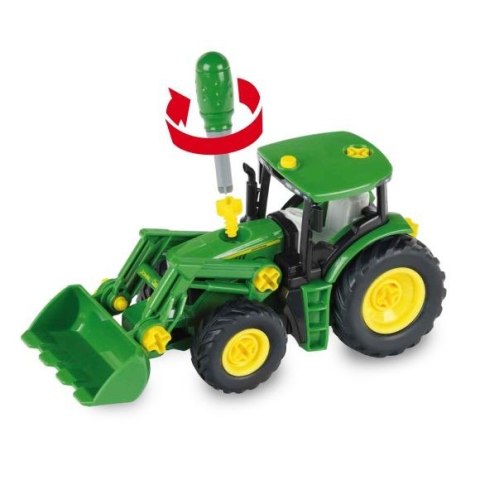 Traktor john deere do skręcania z 2 przyczepami