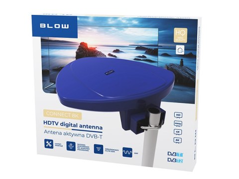 21-055# Antena dvb-t connect 8k aktywna zewnętrzna