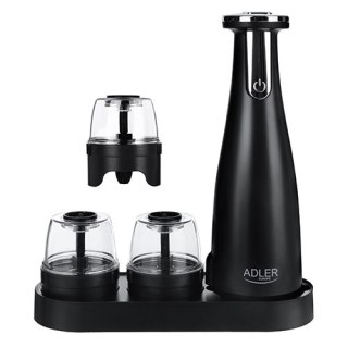 AD 4449 black Młynek do przypraw, soli i pieprzu - zestaw 3 młynków - usb