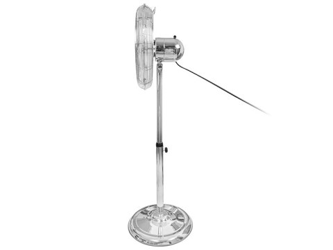 44-655# Wentylator stojący 16" 60w srebrny metalowy