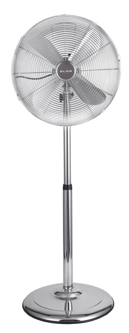 44-655# Wentylator stojący 16" 60w srebrny metalowy