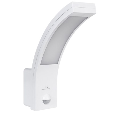 Lampa LED z czujnikiem ruchu Maclean, czujnik ruchu PIR, kolor biały, 10W, IP54, 750lm, barwa neutralna biała (4000K) MCE244 W