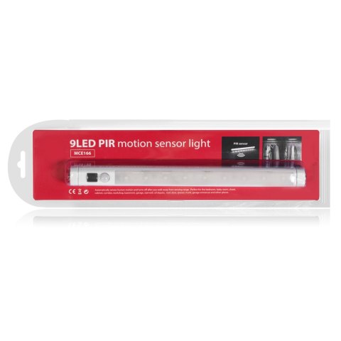 Lampa kuchenna LED Maclean, podszafkowa 9 SMD, na baterie, czujnik PIR on/off, MCE166