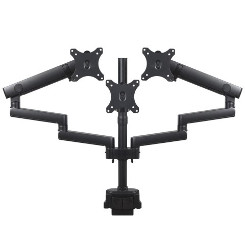 Uchwyt biurkowy na 3 monitory LCD Maclean, VESA 75x75 oraz 100x100, 2x USB 3.0, 17-27", 3x7kg, MC-811