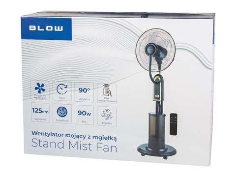 44-660# Wentylator stojący 16" 90w z funkcją mgiełki czarny"