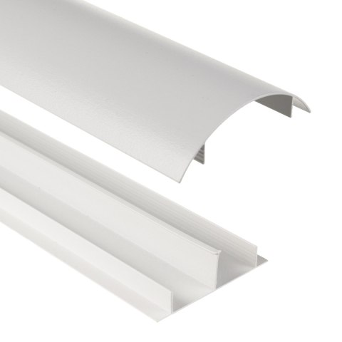 Aluminiowa listwa maskująca do kabli Maclean, 62x20x750mm, srebrna, MC-814 S
