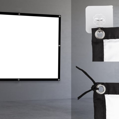 Ekran projekcyjny Maclean, 120", 240x180cm, obramowanie 25mm 4:3, haczyki do naciągu, MC-169