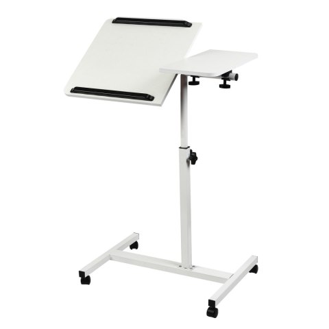 Mobilne biurko/stand na laptop Maclean, białe, regulacja wysokośc 59-89cm, max. 30kg , MC-121 W