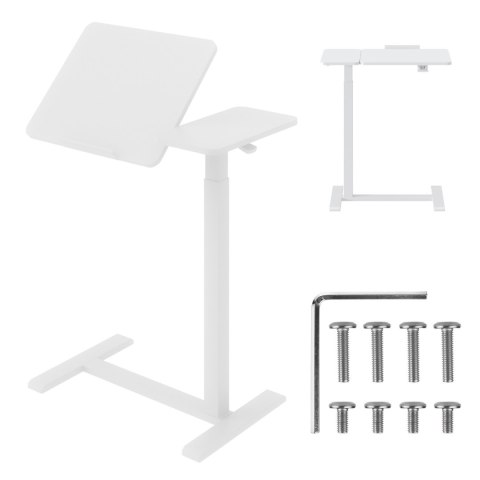 Mobilne biurko/stand na laptop Maclean, białe, regulacja wysokośc 76-109cm, max. 30kg , MC-120 W